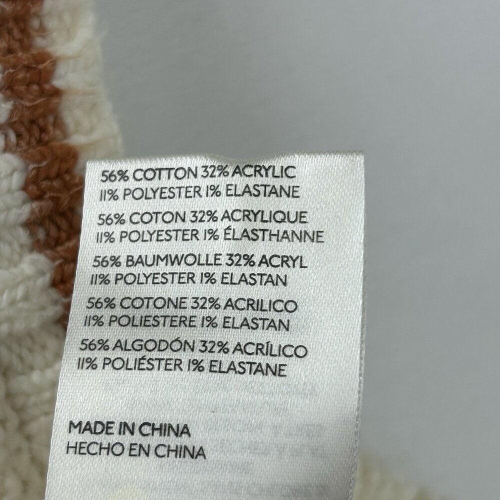 Maeve Anthropologie Willa Cable Knit Vest Size Medium Oversize Preppy Cozy - Picture 7 of 16